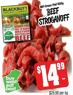 Farmer Jack's Wa grass fed beef stroganoff offer