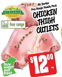 Farmer Jack's Mt barker free range family pack chicken thigh cutlets offer