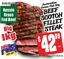 Farmer Jack's Australian grass fed beef scotch fillet steak offer