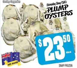 Farmer Jack's Streaky bay sa plump oysters offer