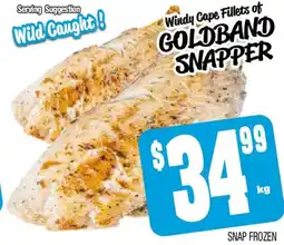 Farmer Jack's Windy cape fillets of goldband snapper offer