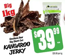 Farmer Jack's Southern raw short cut kangaroo jerky offer