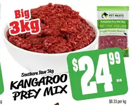 Farmer Jack's Southern raw kangaroo prey mix offer