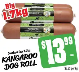 Farmer Jack's Southern raw kangaroo dog roll offer