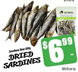 Farmer Jack's Southern raw dried sardines offer