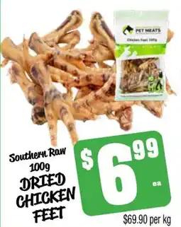 Farmer Jack's Southern raw dried chicken feet offer
