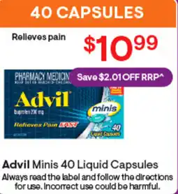 Discount Drug Stores Advil Minis 40 Liquid Capsules offer