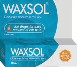 Discount Drug Stores Waxsol Ear Drops 0.5% offer