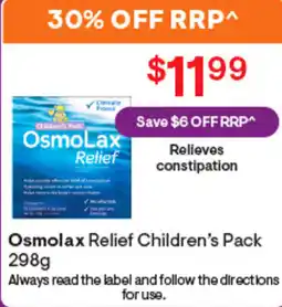 Discount Drug Stores Osmolax Relief Children’s Pack offer