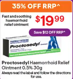 Discount Drug Stores Proctosedyl Haemorrhoid Relief Ointment 0.5% offer