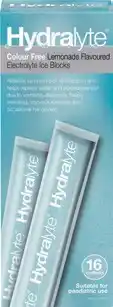 Discount Drug Stores Hydralyte Electrolyte Ice Blocks Colour Free Lemonade Flavoured offer