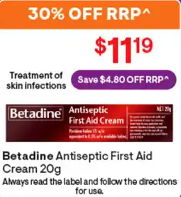 Discount Drug Stores Betadine Antiseptic First Aid Cream offer
