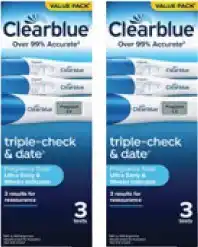Discount Drug Stores Clearblue Triple-Check & Date Pregnancy Test (1 Digital Test & 2 Visual Tests) offer