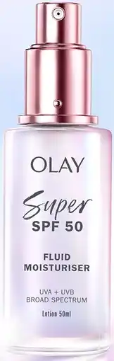 Discount Drug Stores Olay Super SPF 50 Fluid Moisturiser offer