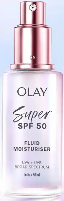 Discount Drug Stores Olay Super SPF 50 Fluid Moisturiser offer