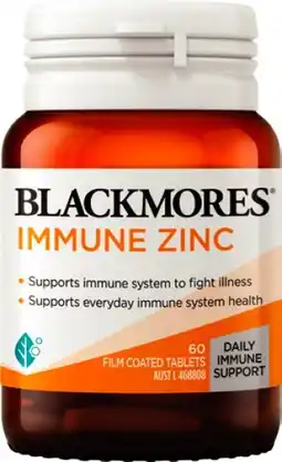 Discount Drug Stores Blackmores Immune Zinc 60 Tablets offer