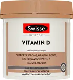 Discount Drug Stores Swisse Ultiboost Vitamin D 400 Capsules offer