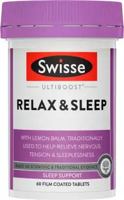 Discount Drug Stores Swisse Ultiboost Relax & Sleep 60 Tablets offer