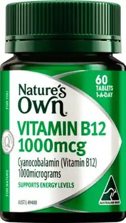 Discount Drug Stores Nature’s Own Vitamin B12 60 Tablets offer