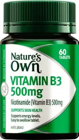 Discount Drug Stores Nature’s Own Vitamin B3 60 Tablets offer