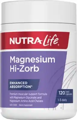 Discount Drug Stores Nutra-Life Magnesium Hi-Zorb 120 Capsules offer