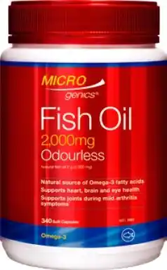 Discount Drug Stores Microgenics Fish Oil Odourless 340 Capsules offer