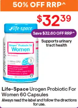 Discount Drug Stores Life-Space Urogen Probiotic For Women 60 Capsules offer
