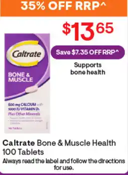 Discount Drug Stores Caltrate Bone & Muscle Health 100 Tablets offer