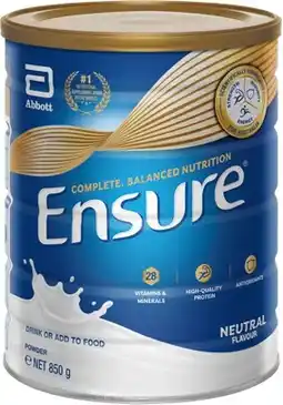 Discount Drug Stores Ensure Neutral Flavour Powder offer