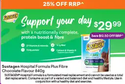 Discount Drug Stores Sustagen Hospital Formula Plus Fibre Chocolate Flavour offer