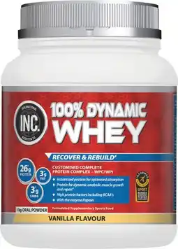 Discount Drug Stores INC 100% Dynamic Whey Vanilla Flavour Powder offer