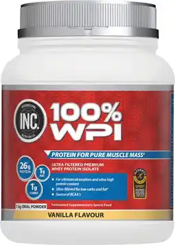 Discount Drug Stores INC 100% WPI Vanilla Flavour Powder offer