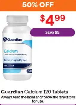 Discount Drug Stores Guardian Calcium 120 Tablets offer