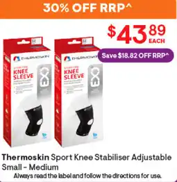 Discount Drug Stores Thermoskin Sport Knee Stabiliser Adjustable Small Medium offer