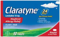 Discount Drug Stores Claratyne Rapid Hayfever & Allergy Relief 10 Tablets offer