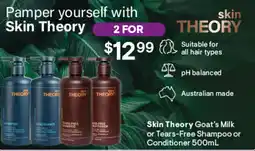 Discount Drug Stores Skin Theory Goats Milk or Tears Free Shampoo or Conditioner offer