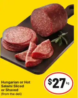 IGA Hungarian or Hot Salami Sliced or Shaved offer