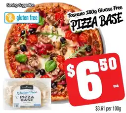 Farmer Jack's Toscano gluten free pizza base offer