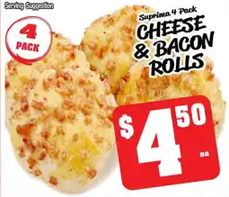 Farmer Jack's Suprima cheese & bacon rolls offer