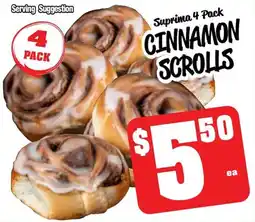 Farmer Jack's Suprima cinnamon scrolls offer