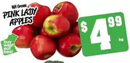 Farmer Jack's Wa grown pink lady apples offer
