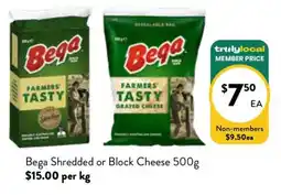 Farmer Jack's Bega Shredded or Block Cheese offer
