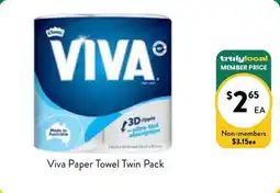 Farmer Jack's Viva Paper Towel Twin Pack offer