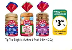 Farmer Jack's Tip Top English Muffins offer