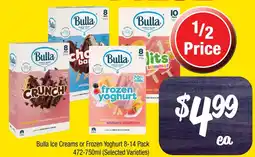 Farmer Jack's Bulla Ice Creams or Frozen Yoghurt offer