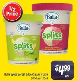 Farmer Jack's Bulla Splits Sorbet & Ice Cream offer