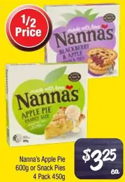 Farmer Jack's Nannas Apple Pie or Snack Pies offer