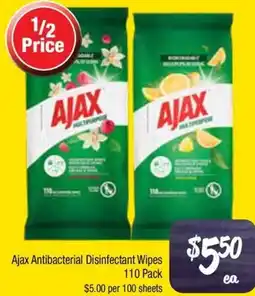 Farmer Jack's Ajax Antibacterial Disinfectant Wipes offer