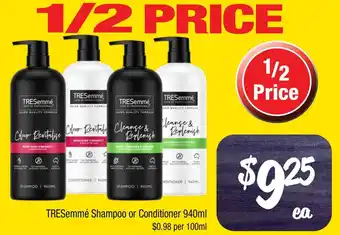 Farmer Jack's Tresemmé shampoo or conditioner offer