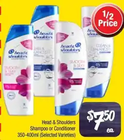 Farmer Jack's Head & Shoulders Shampoo or Conditioner offer